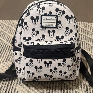 Loungefly Disney Parks Black and White Mickey Mouse Backpack